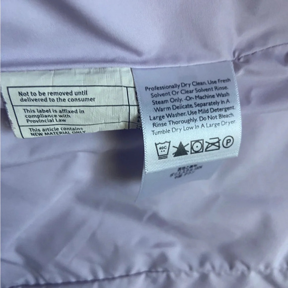 Eddie Bauer Goose Down pastel purple embroidered quilted light weight vest Sz M - Picture 7 of 9